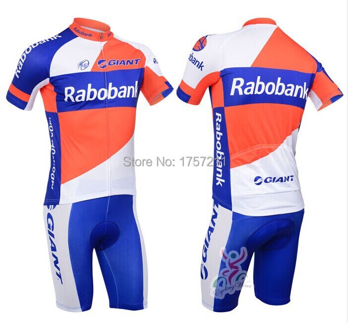 variety of styles 2013 rabobank short sleeved cycling jersey and cycle shorts set strap riding a bicycle best sports wear